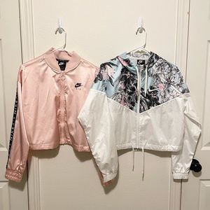 2 Nike Crop zip jackets size Small